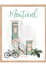 AFFICHE : ESCALIERS MONTRÉAL ET VÉLO 8x10