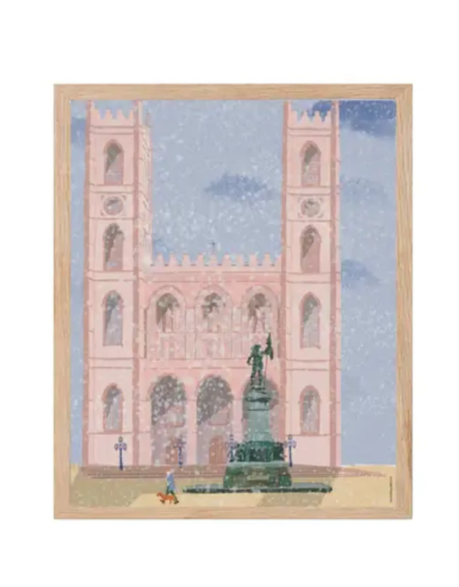 AFFICHE : MONTRÉAL BASILIQUE NOTRE DAME 8X10