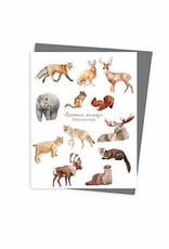 CARTE DE SOUHAITS : ANIMAUX DE LA FORÊT DU QUÉBEC