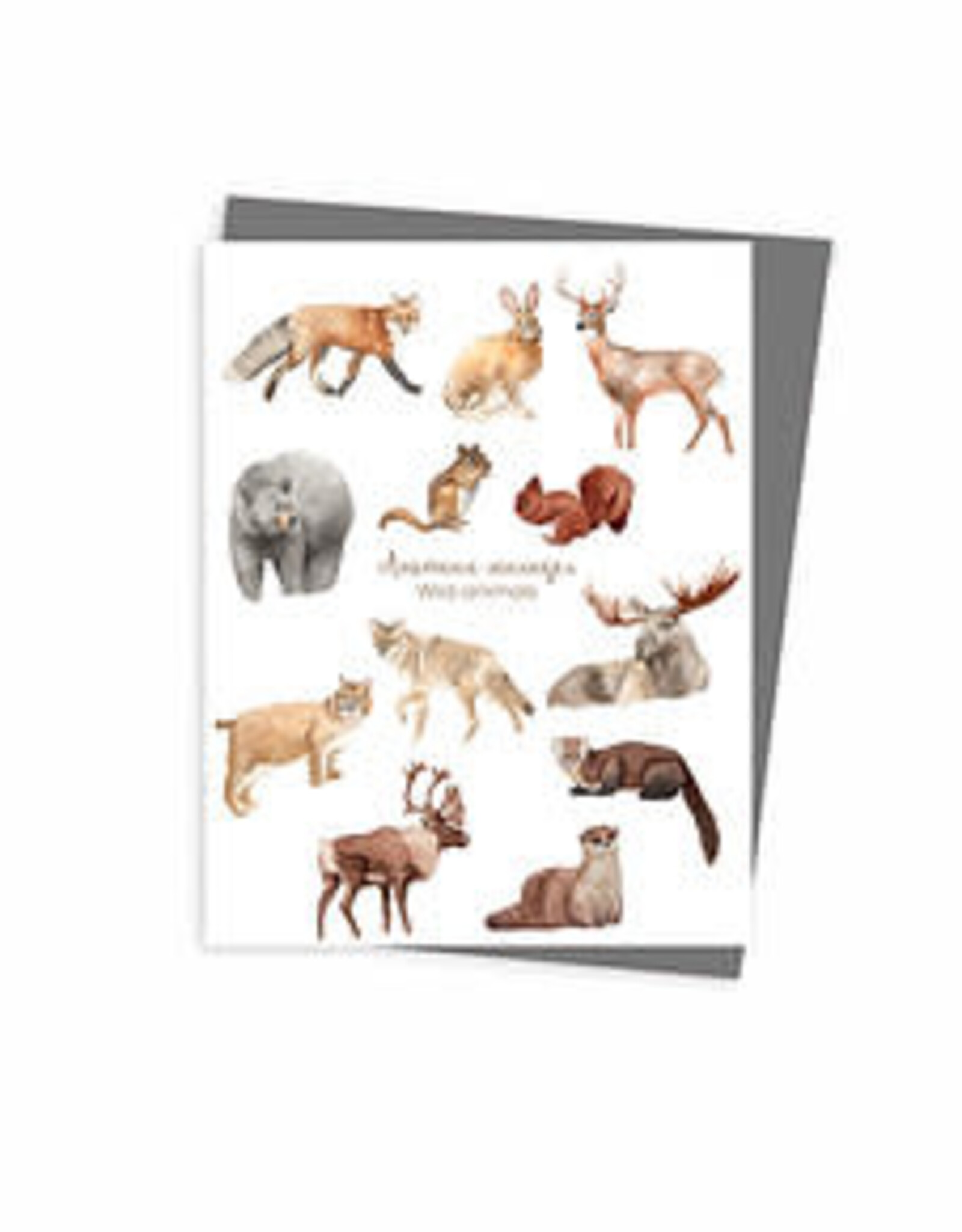 CARTE DE SOUHAITS : ANIMAUX DE LA FORÊT DU QUÉBEC