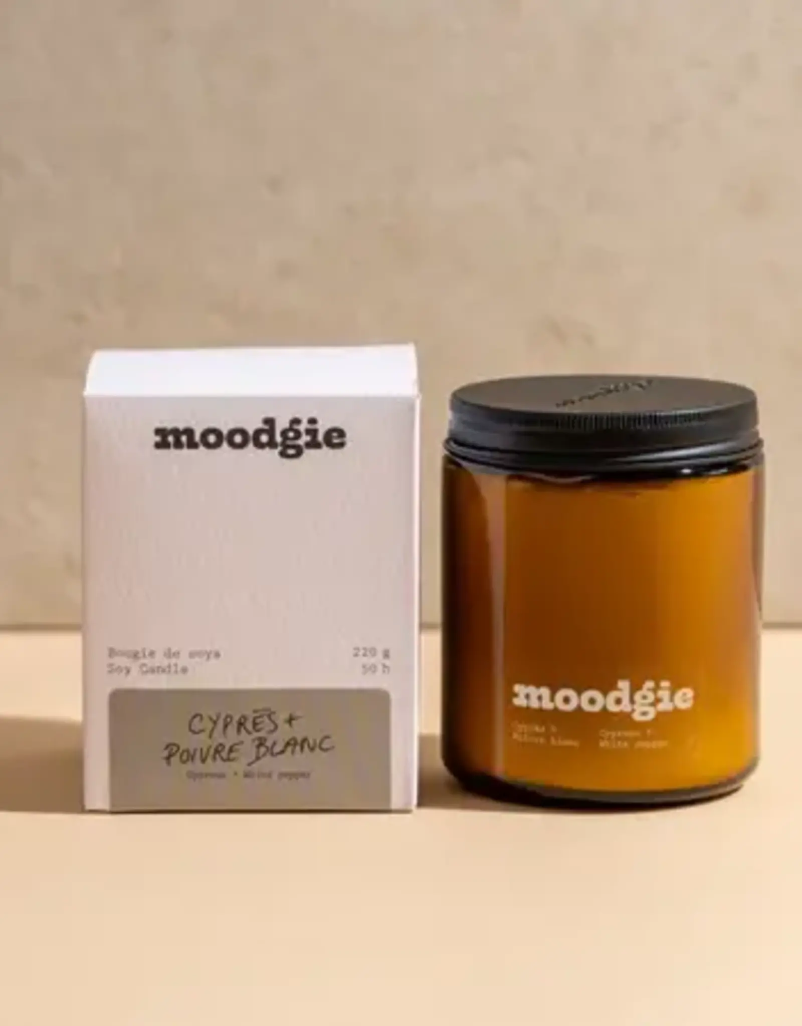 Moodgie BOUGIE : CYPRES + POIVRE BLANC