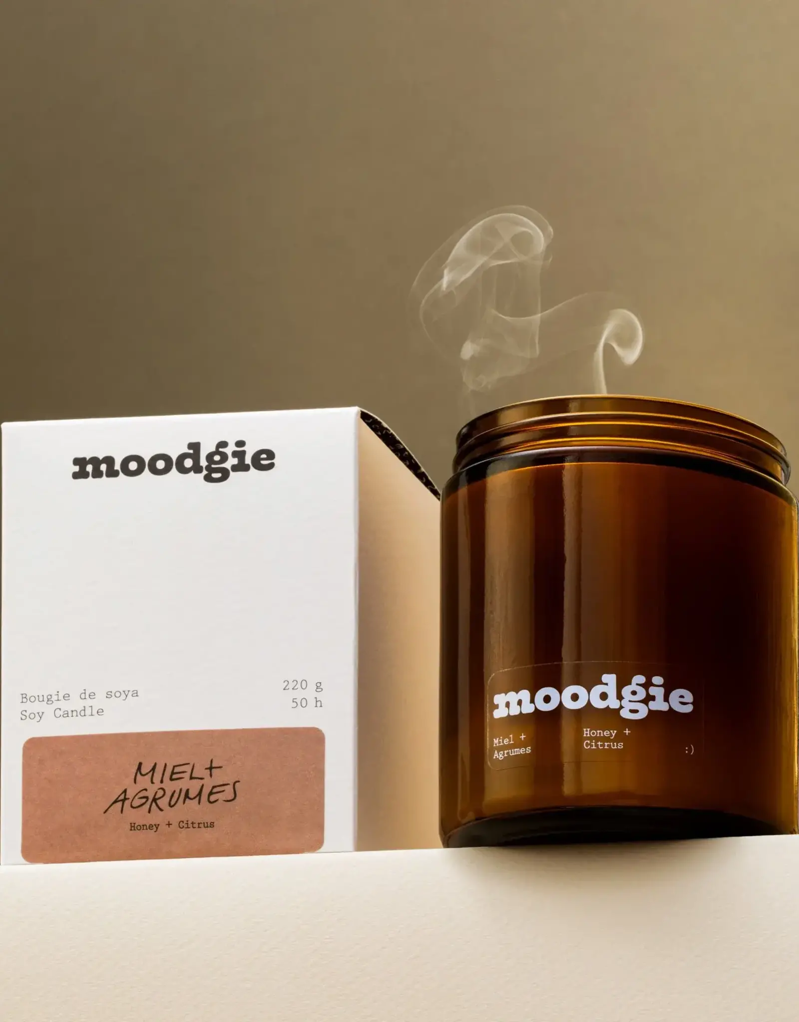 Moodgie BOUGIE : MIEL + AGRUMES