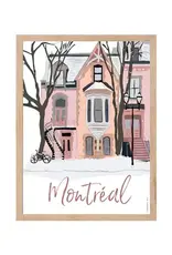 AFFICHE :  MONTREAL FACADE ENNEIGÉ (LILI)  12X18