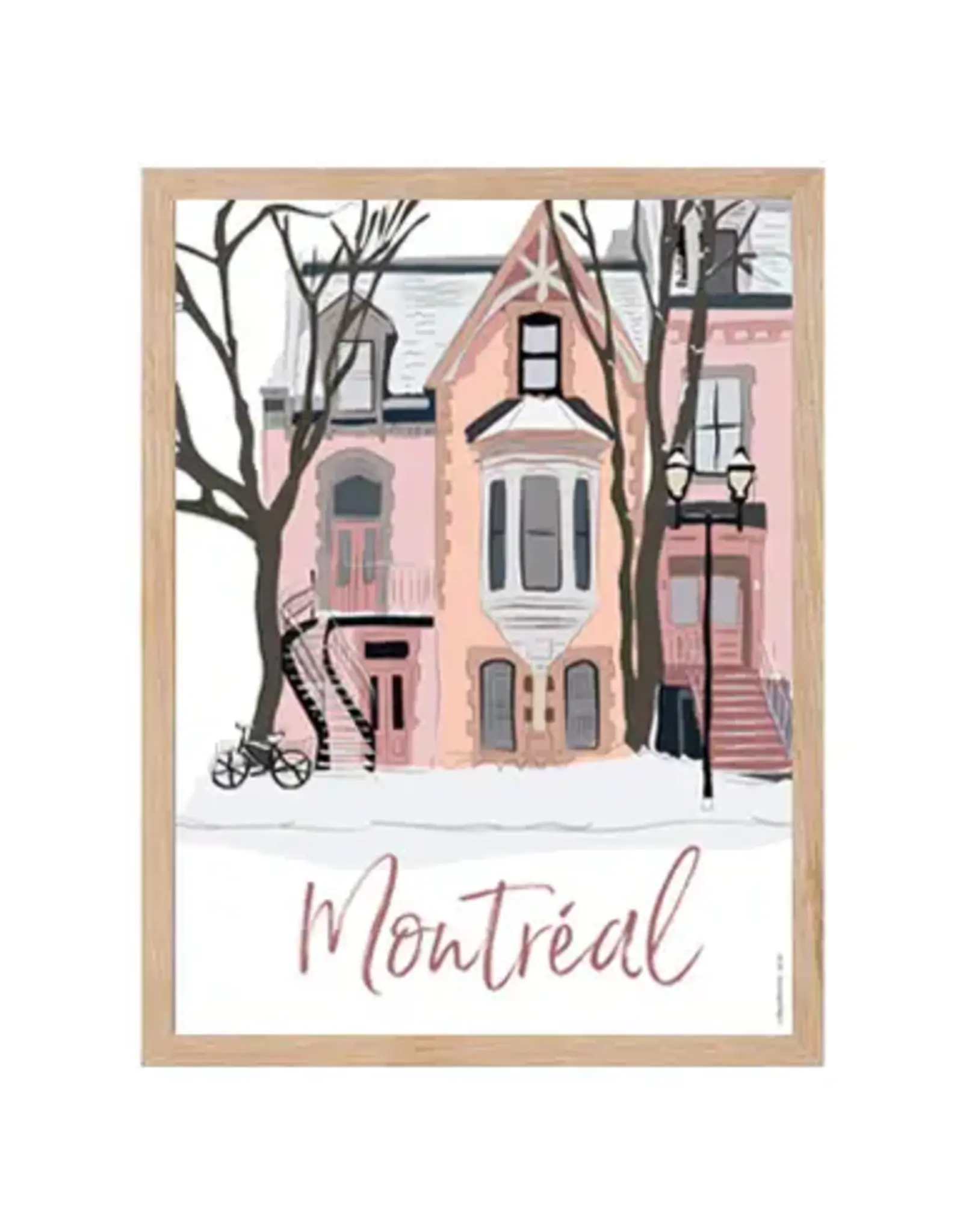 AFFICHE :  MONTREAL FACADE ENNEIGÉ (LILI)  12X18
