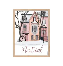 AFFICHE :  MONTREAL FACADE ENNEIGÉ (LILI)  12X18