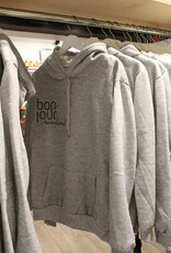HOODIE BONJOUR MONTREAL : GRIS CLAIR XS