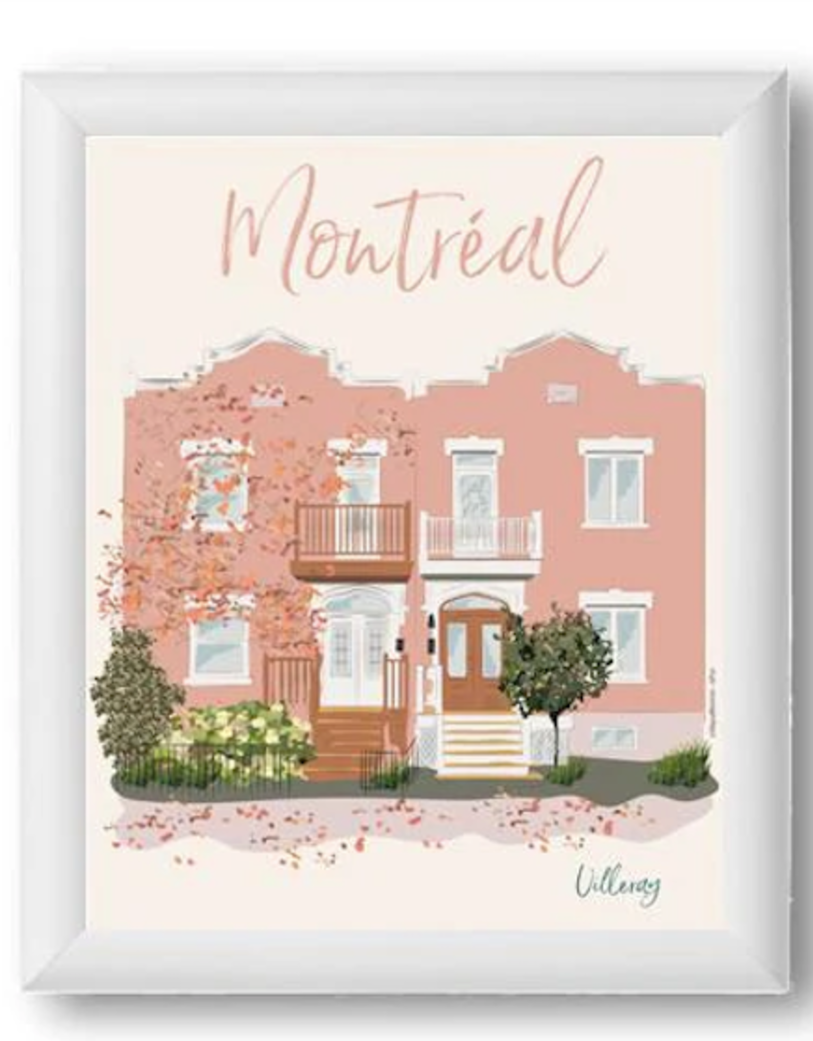 AFFICHE : FAÇADE ROSE VILLERAY 12x16