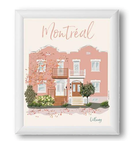 AFFICHE : FAÇADE ROSE VILLERAY 12x16