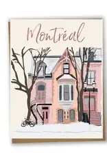 CARTE POSTALE :  MONTREAL FACADE LE PLATEAU ENNEIGÉ (LILI)