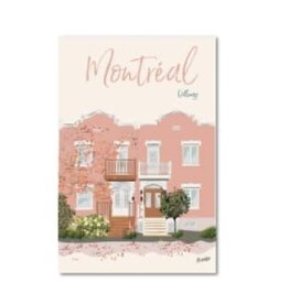 CARTE POSTALE : FAÇADE ROSE VILLERAY
