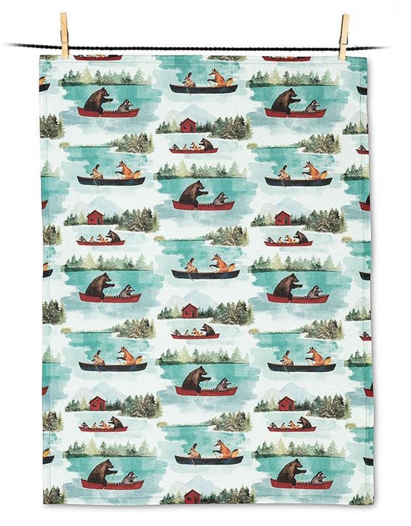 LINGE À VAISSELLE : ANIMAUX + CANOE