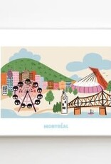 Boucle & Papier AFFICHE : MONTRÉAL L´ÉTÉ  8X10 (B&P)