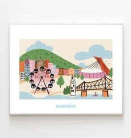 Boucle & Papier AFFICHE : MONTRÉAL L´ÉTÉ  8X10 (B&P)