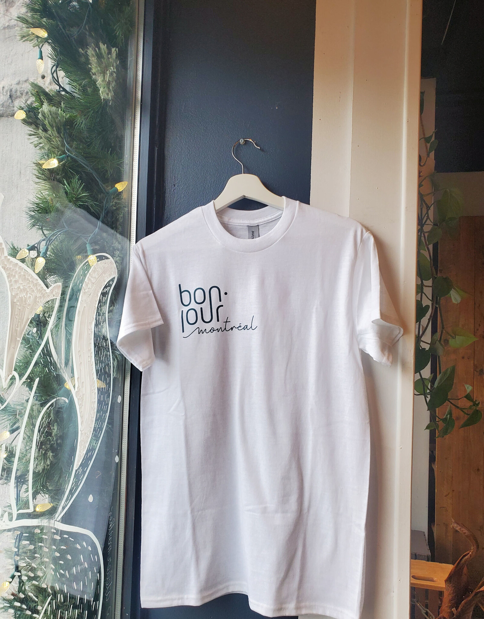 T-SHIRT : BONJOUR MONTRÉAL - BLANC - S