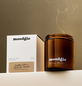 Moodgie BOUGIE : AMBRE DOUX + FÈVE DE TONKA