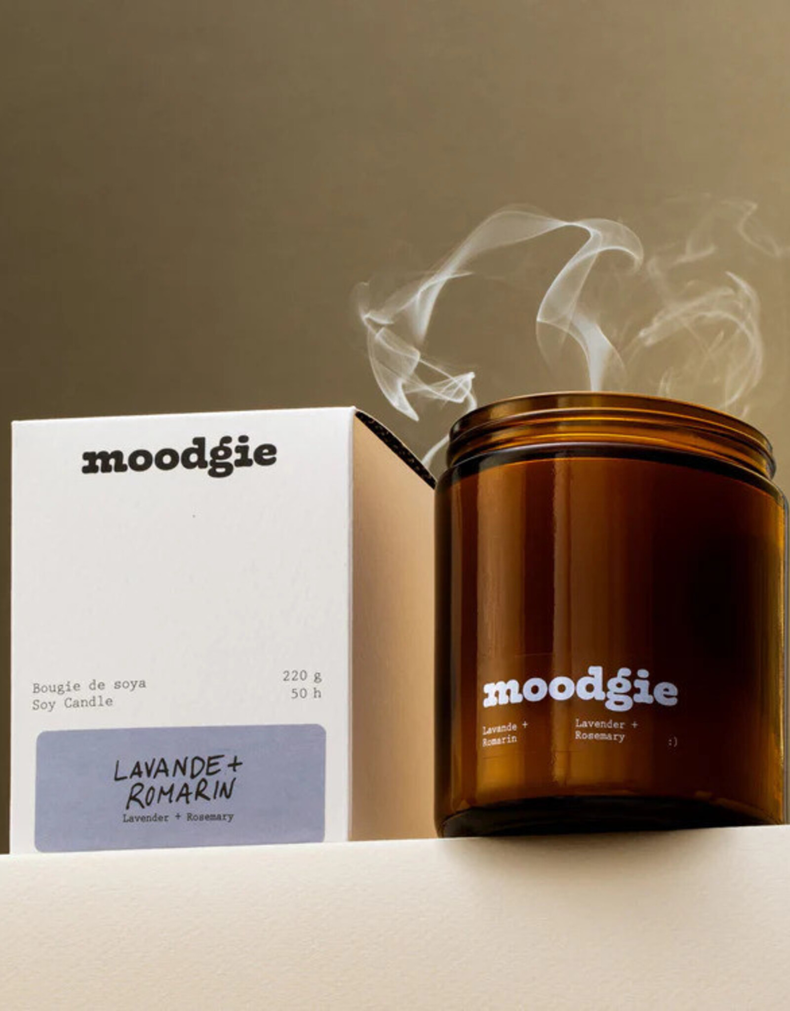 Moodgie BOUGIE : LAVANDE + ROMARIN