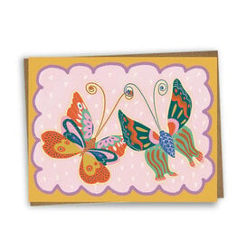 CARTE DE SOUHAITS : DOUBLE PAPILLONS