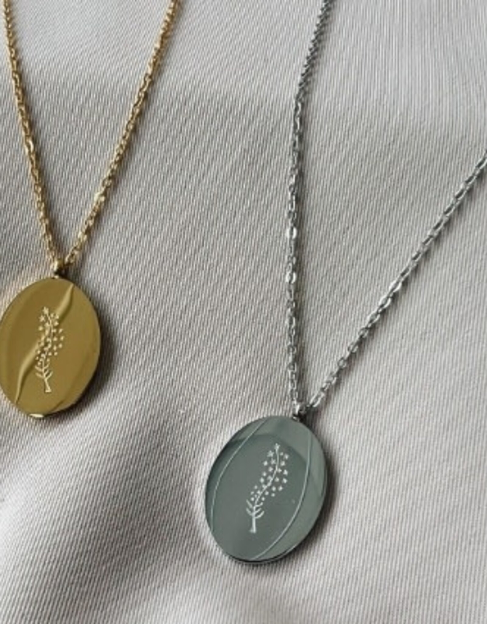 COLLIER : LES FLEURS JUILLET ARGENT