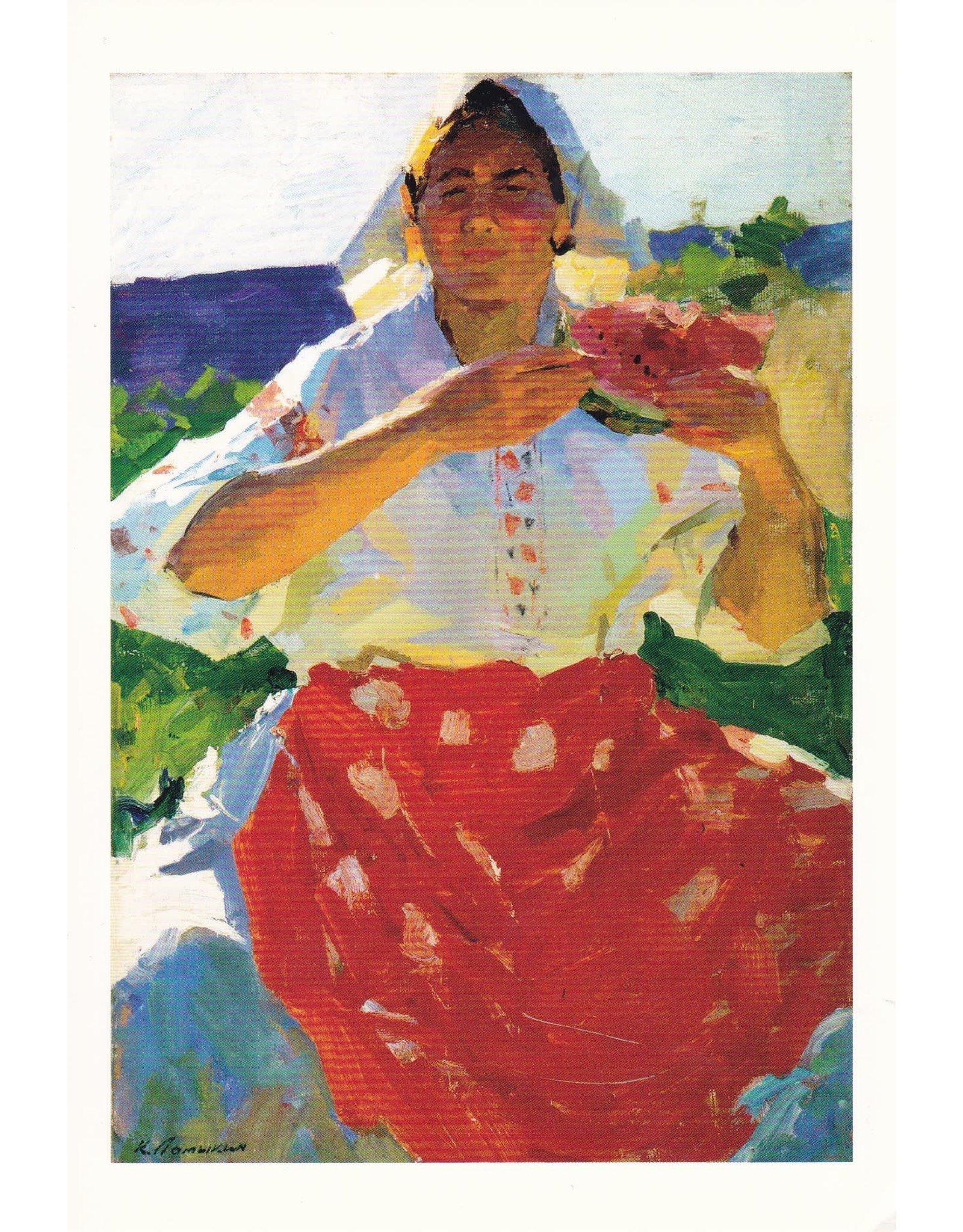 Lomykin "Woman with a Watermelon" Postcard