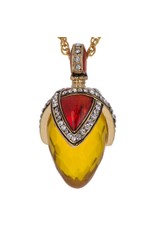 Crystal Egg Pendant Necklace "Royal Gold"