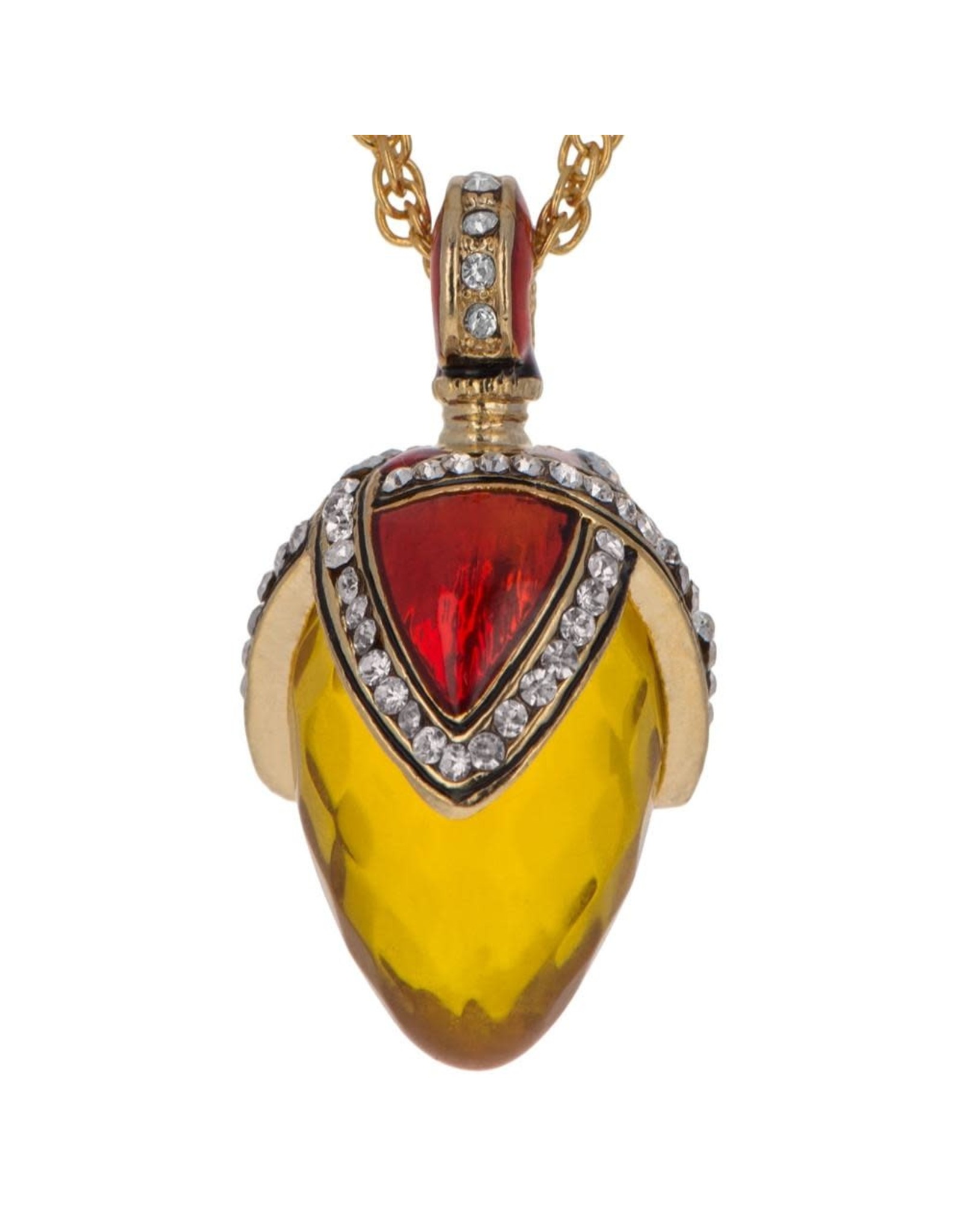 Crystal Egg Pendant Necklace "Royal Gold"