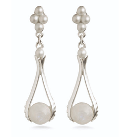 Art Nouveau Moonstone Earrings