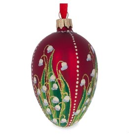 Glass Fabergé Egg Ornament (Lily of the Valley)