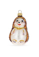 Smiling Hedgehog Glass Ornament