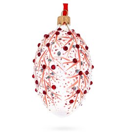 Glass Fabergé Egg Ornament (Ruby Winter)