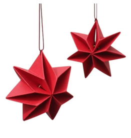 Handmade "Red Star" Paper Ornament