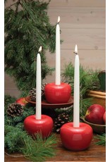 Modern Apple Candle Holder in Red