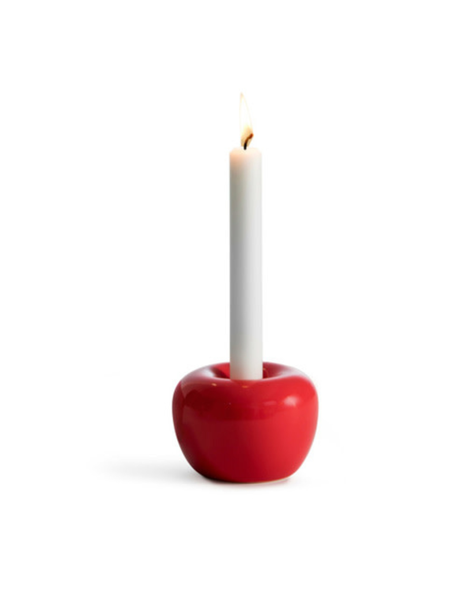 Modern Apple Candle Holder in Red