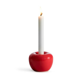 Modern Apple Candle Holder in Red