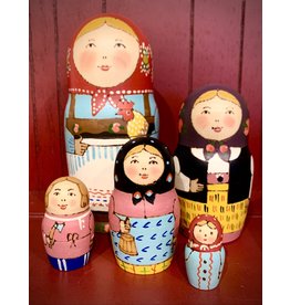 Matryoshka with Golden Rooster (Five-Piece)