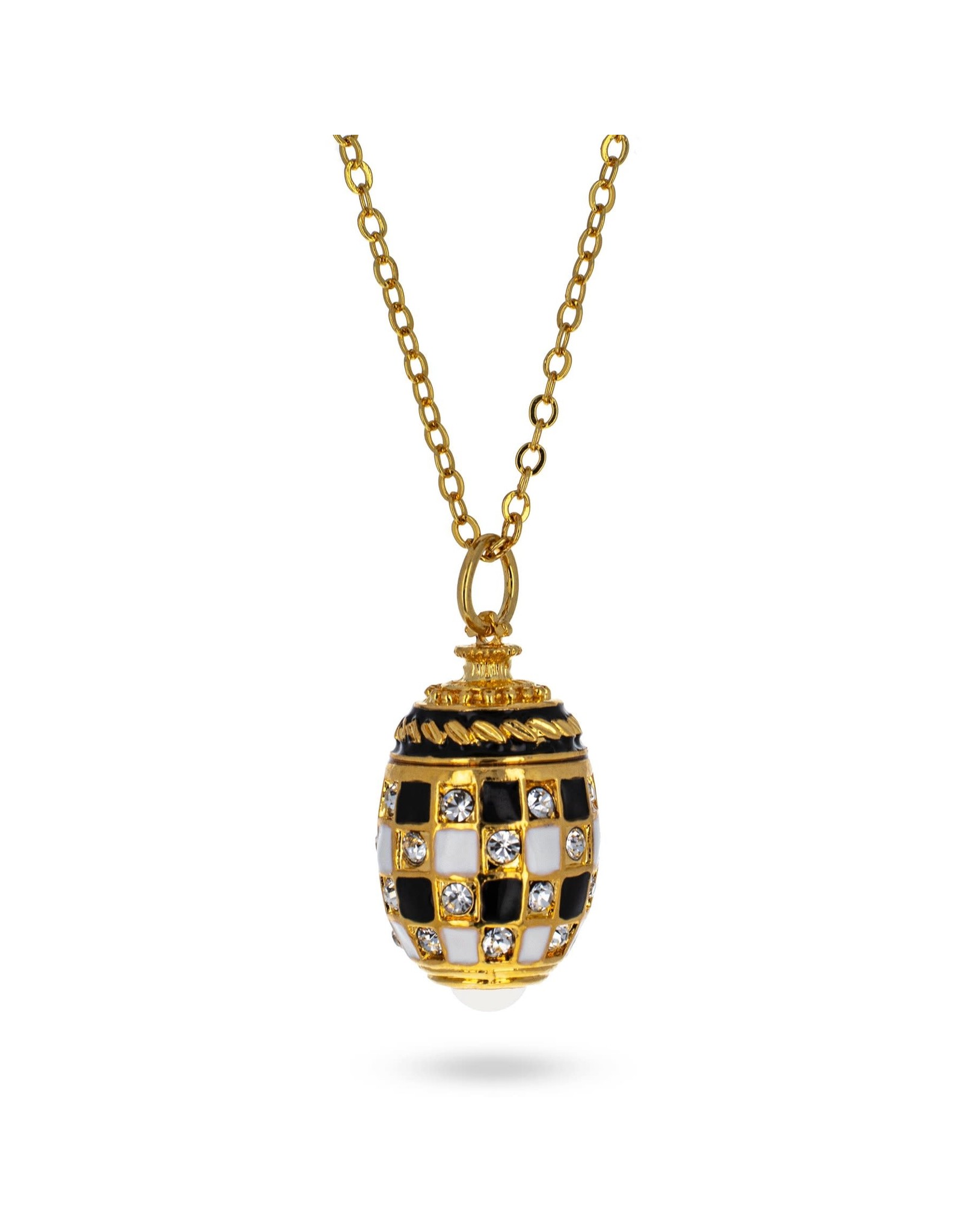 Imperial Egg Pendant "Royal Chess" Necklace