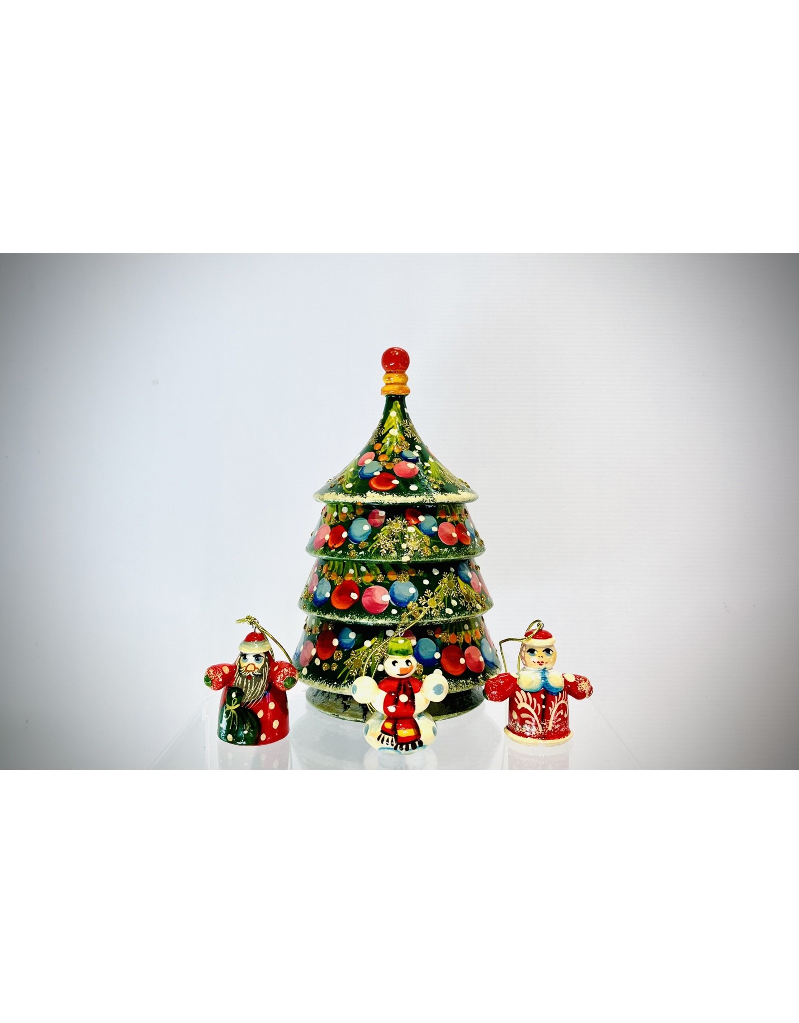 Christmas Tree Nesting Set with Ornaments