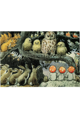 Forest Animals in School Postcard
