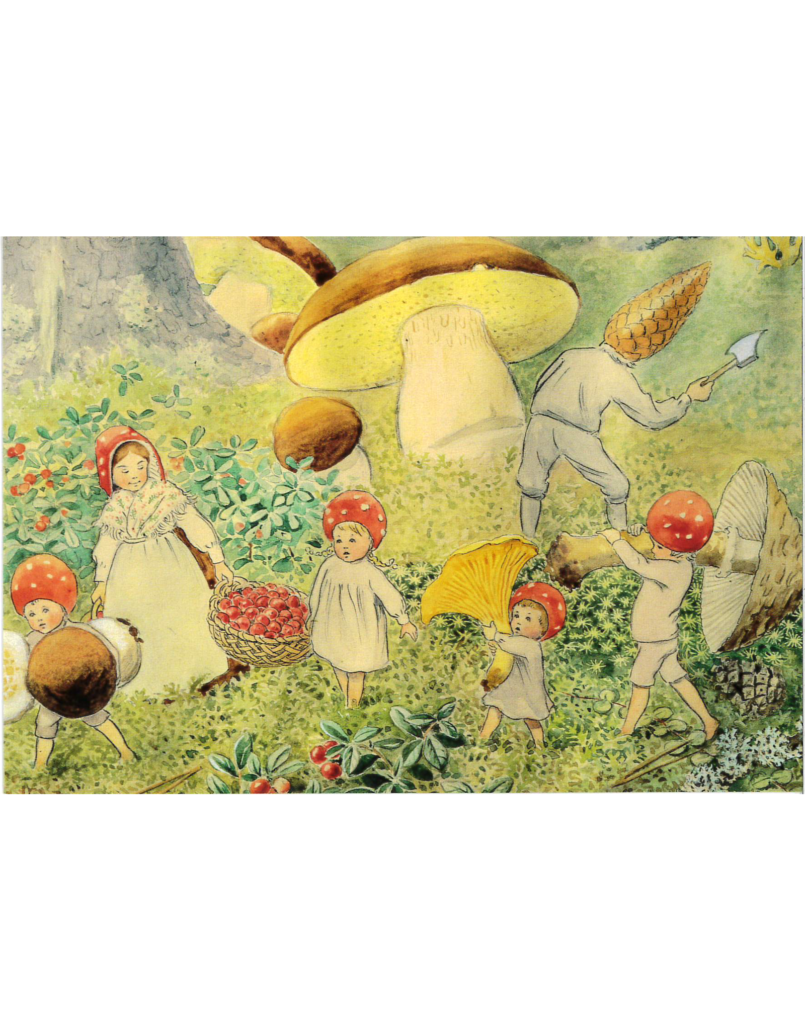Mushroom Children Postcard