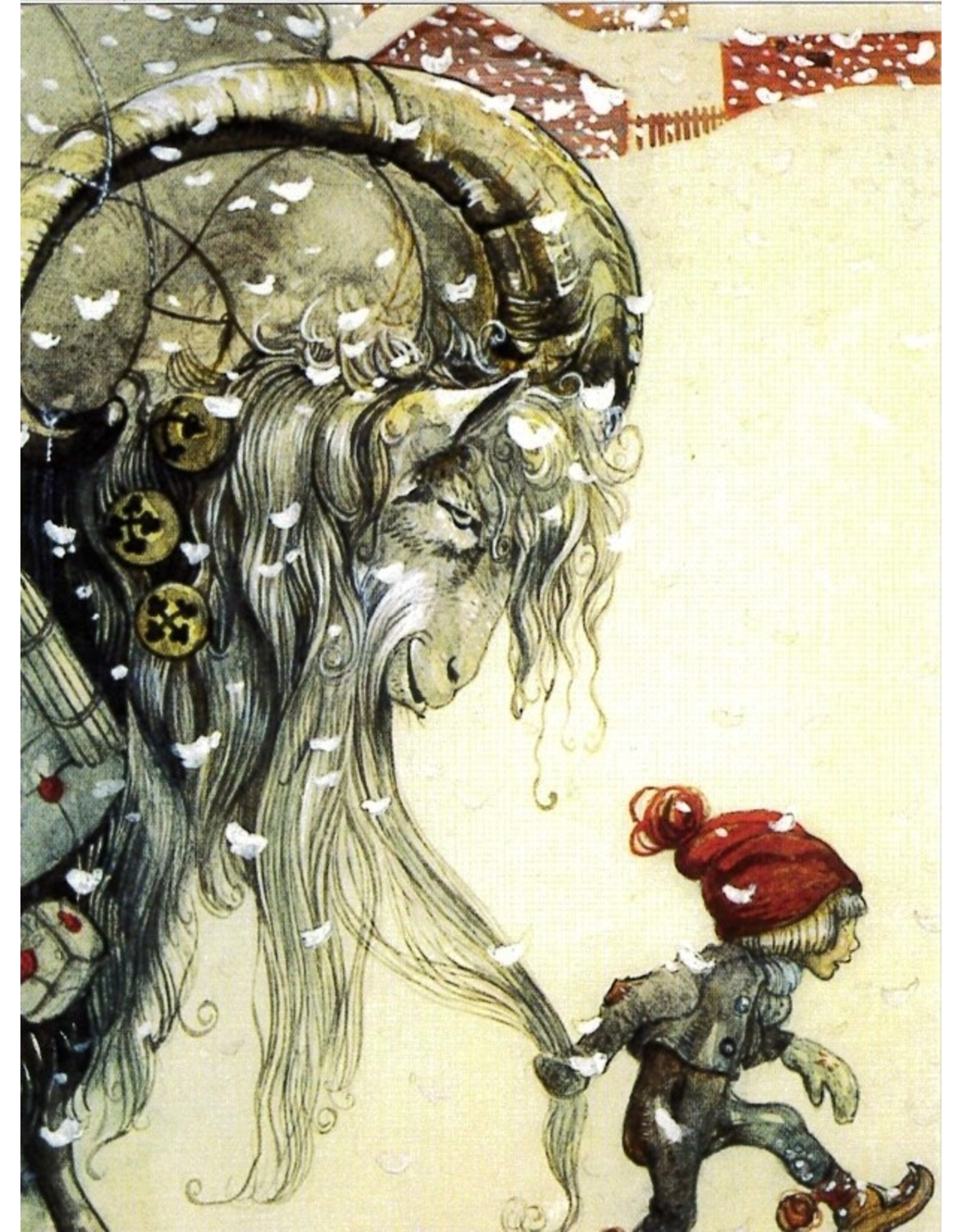 Winter Fairytale Goat Postcard