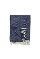 Klippan Chevron Dark Denim Eco Woven Throw