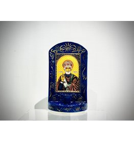 St. Nicholas Ceramic Candle Holder Icon