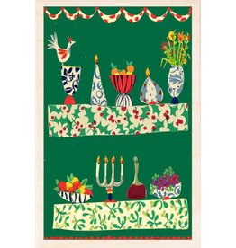 Holiday Table Wooden Postcard