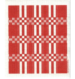 Red Folk Weave Swedish Dishcloth