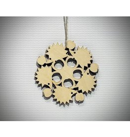 Birch Hedgehog Snowflake Ornament