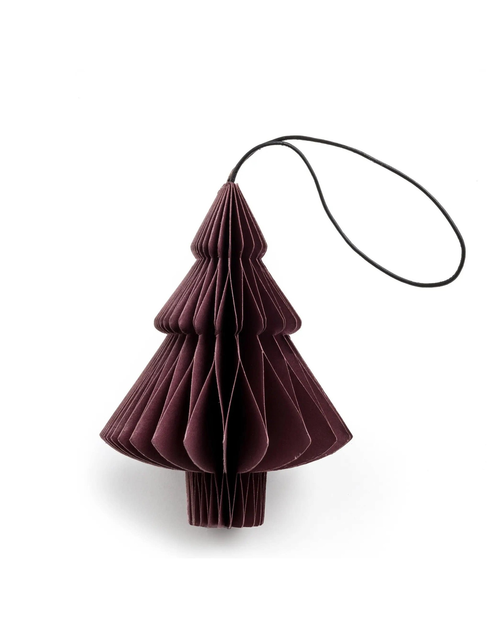 Tree Folding Paper Ornament (Dark Red)