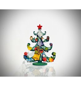 Hand Carved Small Decorated Flat Wooden Tree