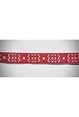 Slavic Folk Art Ribbon Red with Blue (2 1/4")