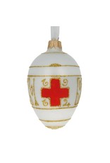 Glass Faberge Egg Ornament (Red Cross 1915)
