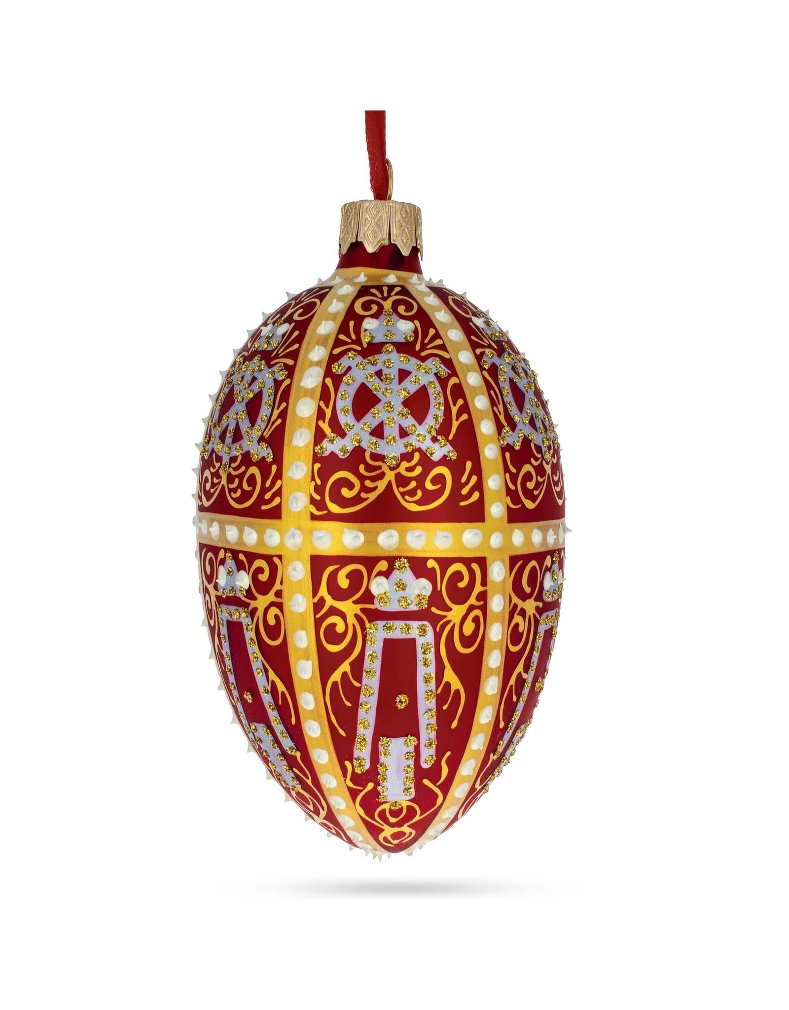 Twelve Monograms Glass Imperial Egg Ornament 1896