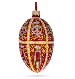 Twelve Monograms Glass Imperial Egg Ornament 1896